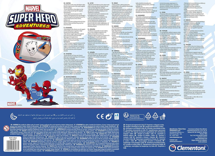 Clementoni 18577 Zaubertafel Marvel Superhelden, magnetische Maltafel zum Zeichnen und Malen, lösch-