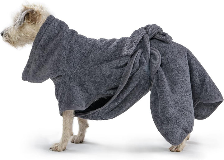 Mount Swiss Hunde Bademantel aus 100% Coresoft Baumwolle I extrem saugfähig und weich I Hunde Handtu