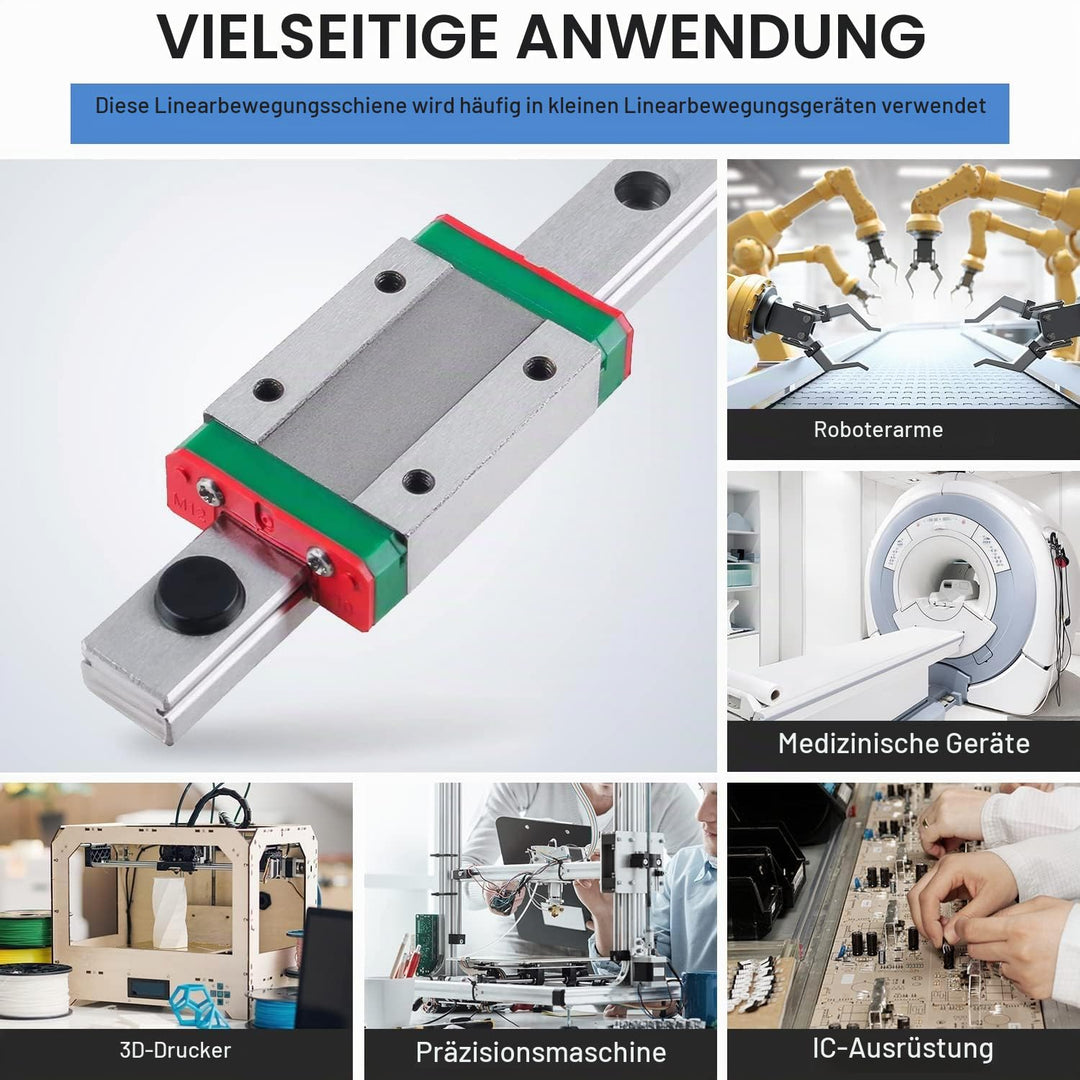 400mm Linearführung Führungsschiene, MGN12 Linearschiene Führungsschienen Linearlager Linear Rail Li