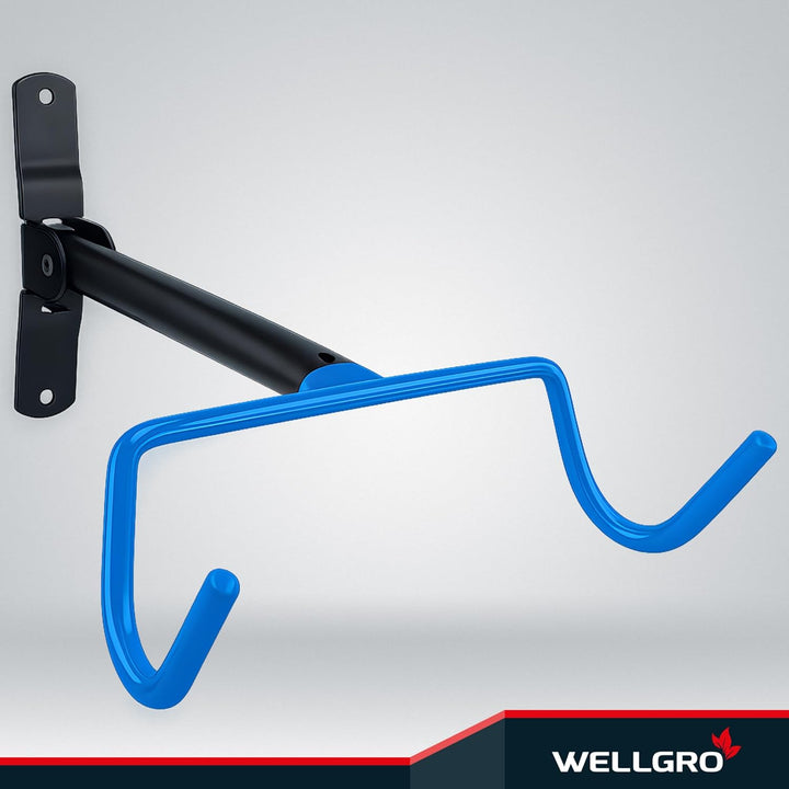 WELLGRO 2x Wand Fahrradhalter - Stahl - Tragkraft bis 30 kg - Wandmontage - Fahrrad Ständer - klappb