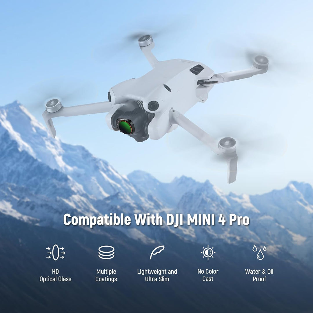NEEWER Variabler ND Filter, kompatibel mit DJI Mini 4 Pro, ND2-32 1-5 Stop, Snap On, mehrfach beschi