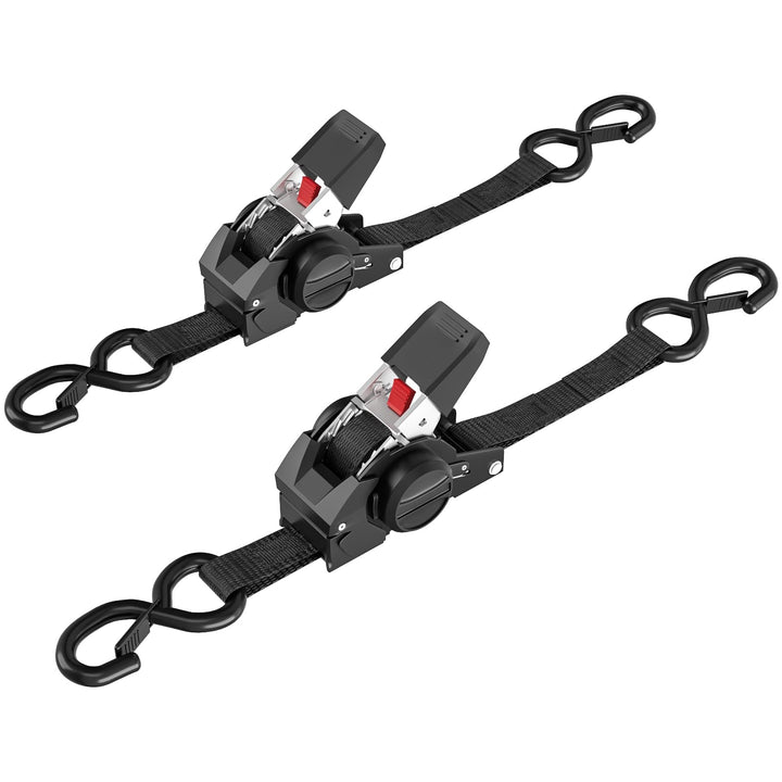 Einziehbare Spanngurte mit Ratsche, 2,5 cm x 3 m, strapazierfähig, selbsteinziehend, für LKW, ATV, M