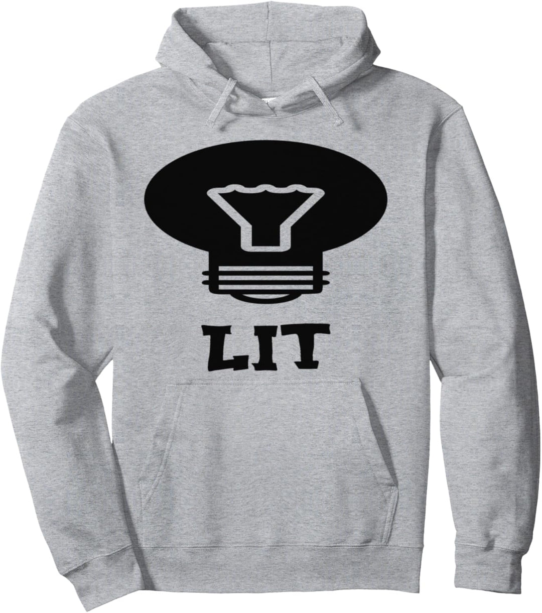 Lit Funny Drinking Sarcastic Party Bee Apparel Pullover Hoodie