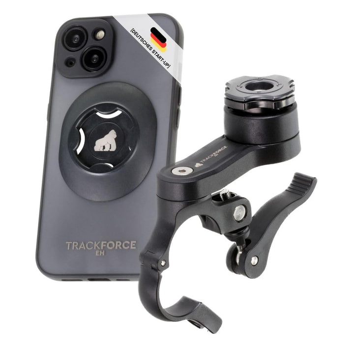 TRACKFORCE - 360° Universelle Handyhalterung mit Vibrationsdämpfer - für Motorrad, Fahrrad &amp; E-Scoot