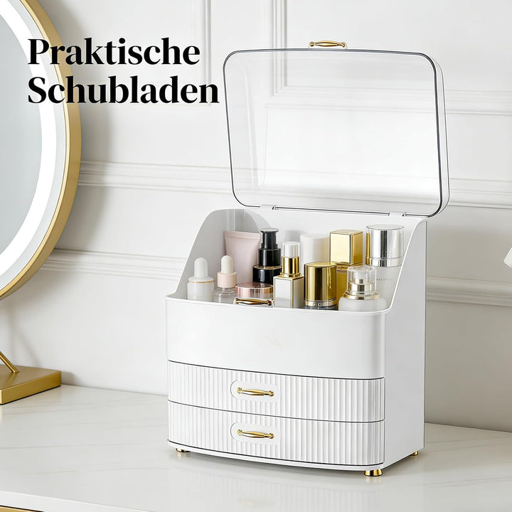 Make Up Organizer, Transparente Aufbewahrungsbox Mit Deckel, 3 Schubladen Bad Organizer, Platz Spare