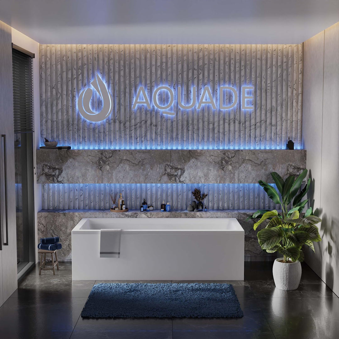 AQUADE Acryl Badewanne 180x90 cm Modell: Wolfsburg Hergеstellt in Dеutschland - Weiss Badewannen Kom
