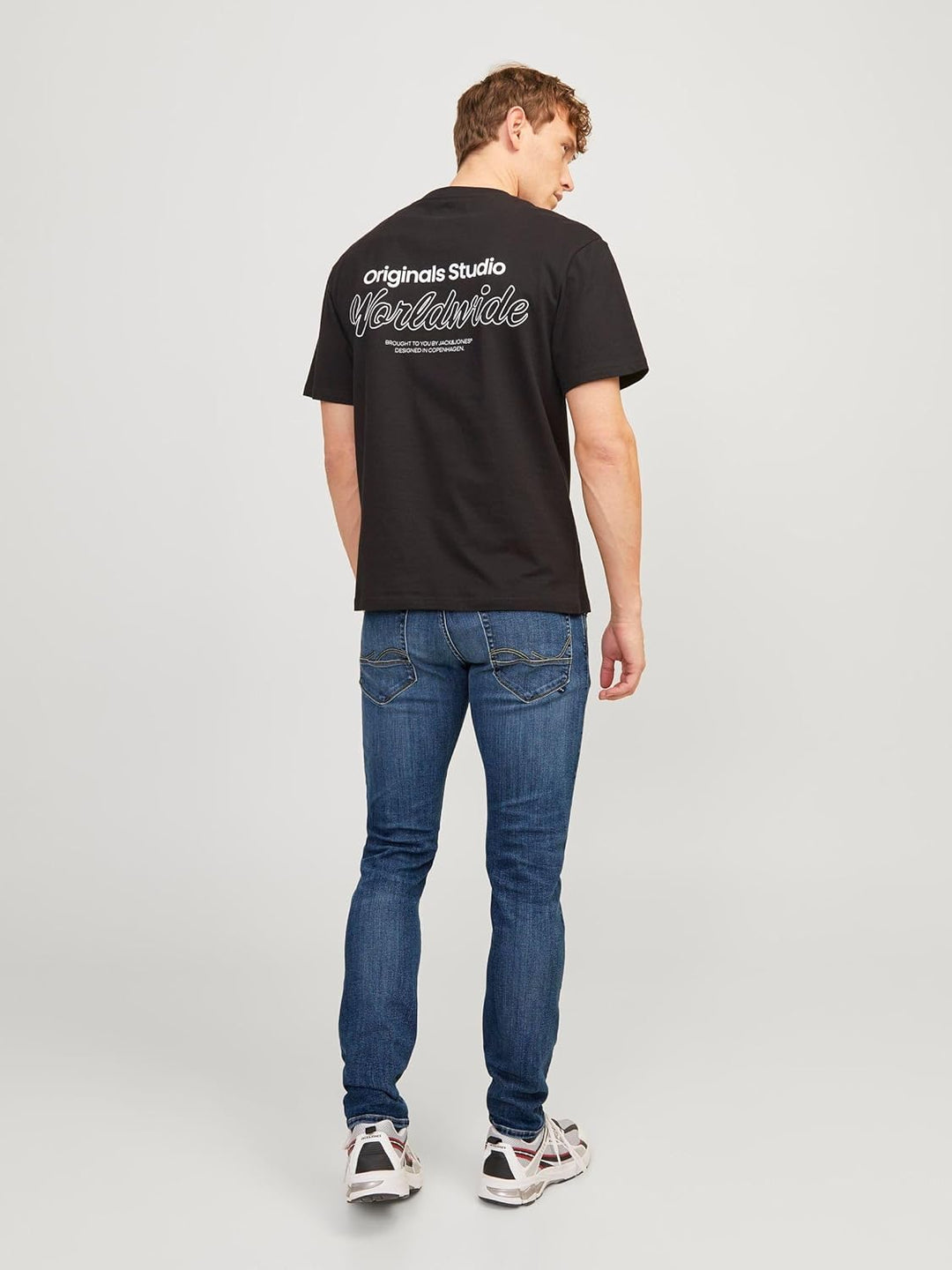 JACK & JONES Herren Jeans JJIGLENN JJFOX 50SPS CB 036 - Slim Fit Blau Blue Denim 28W / 30L Blue Deni