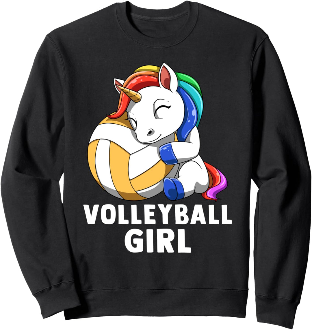 Volleyball Mädchen Einhorn Sweatshirt