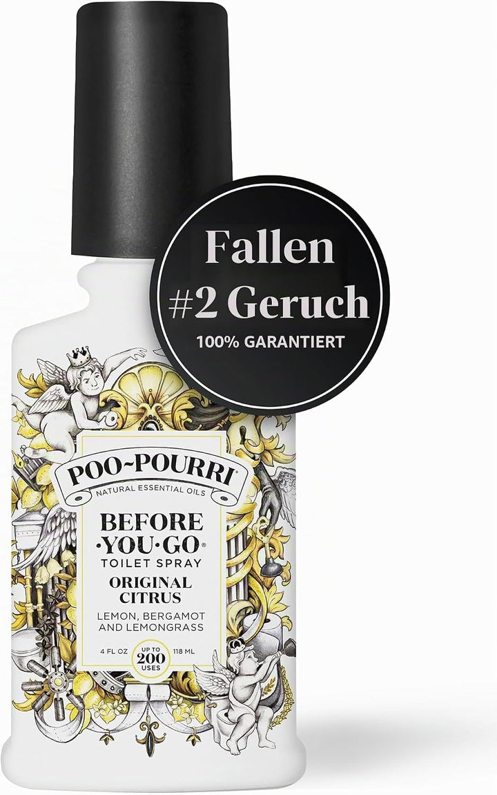 Poo-Pourri Before-You-Go WC-Spray 4 oz weiss Original Citrus Scent 118 ml (1er Pack), Original Citru