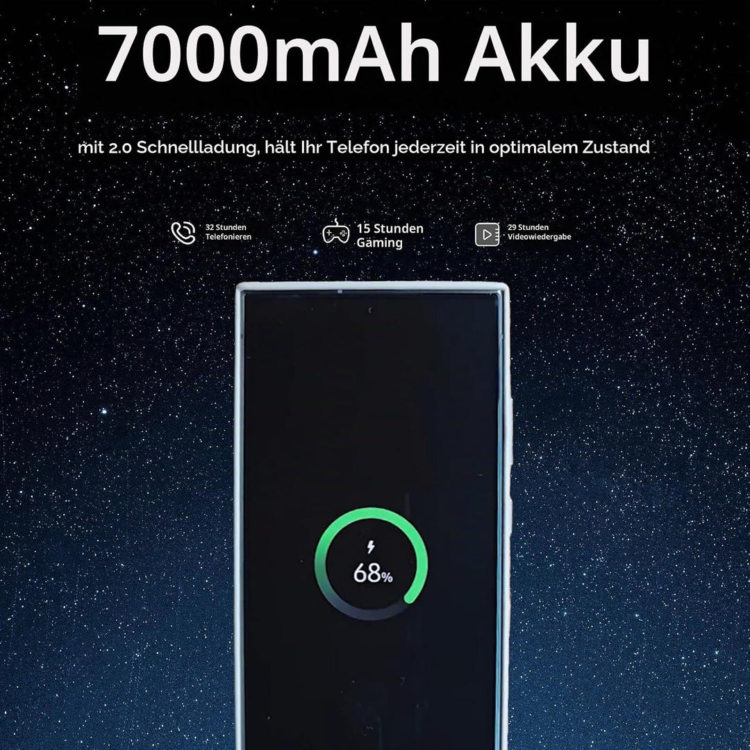J24 Ultra 4G Smartphone entsperrt | 7,3 Zoll Display, Dual-SIM, 8GB RAM + 256GB ROM, Metallrahmen, A