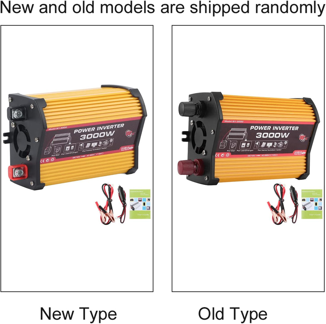 Qiilu Auto-Wechselrichter, Dual USB 300W Auto-Wechselrichter Auto-Stromrichter Modifizierter Sinusad