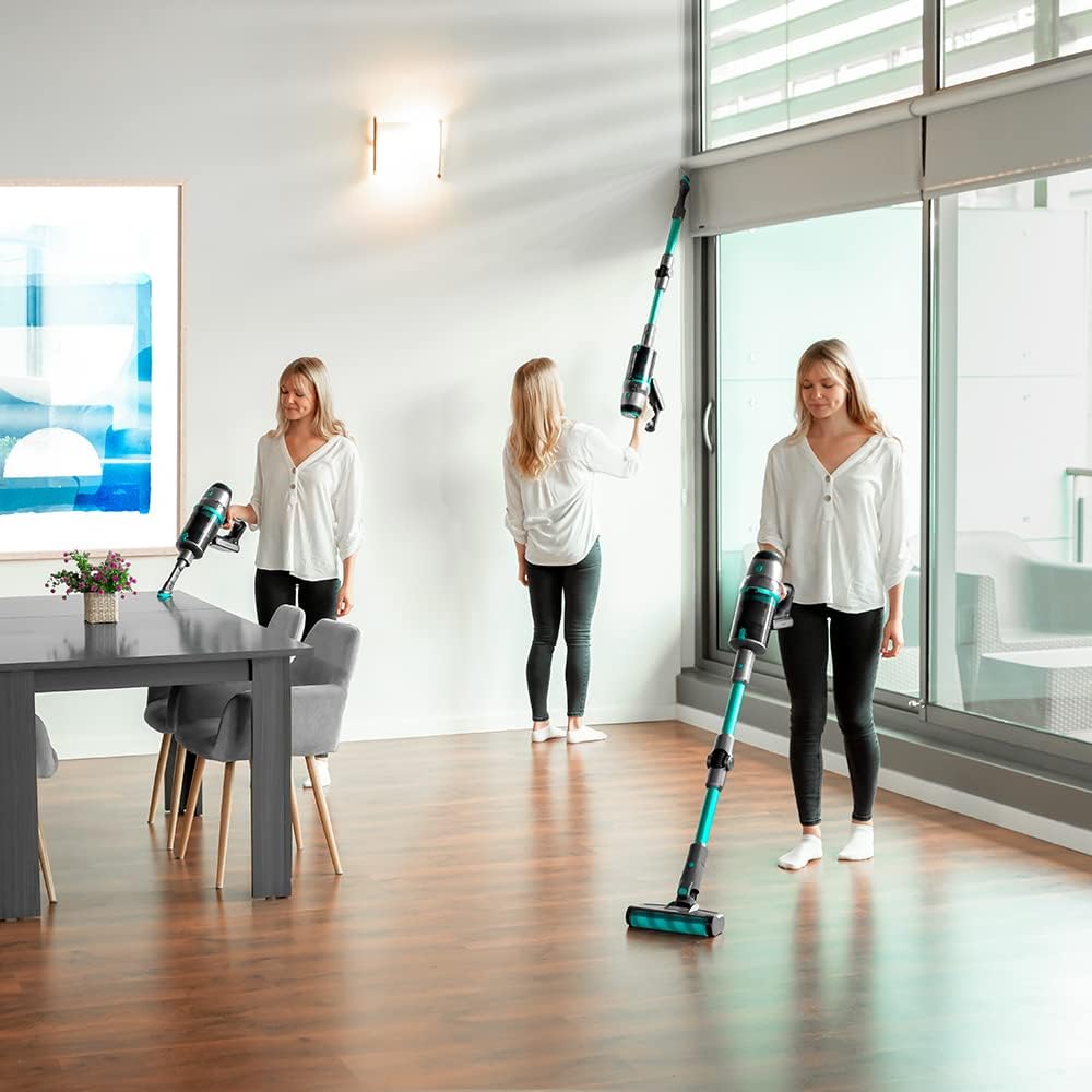 Cecotec Akku-Stabstaubsauger Digital Conga Rockstar 1700 Titanium ErgoWet, 4 in 1, Digitalmotor, Jal