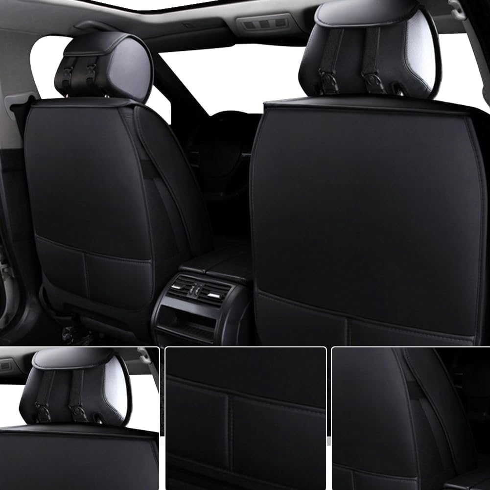 Sitzbezüge Auto Vordersitze 2 Stück, Autositzbezüge PU Leder Universal Set, Kompatibel mit Den Meist