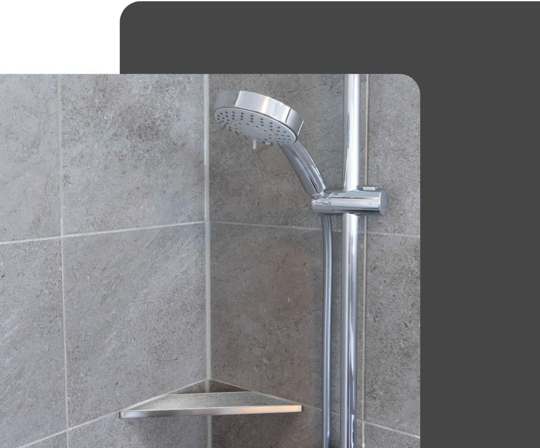 Dalsys Befliesbare Duschablage Ecke 310mm x 130mm Silber Ablage zum Einfliesen, Edelstahl korrosions