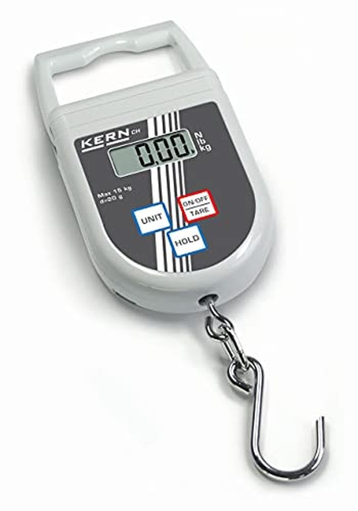 Kern CH 15K20 Hängewaage mit Zählfunktion 60kg / Auflösung 0,02 g, DKD/DAkkS-kalibriert 40 g Lineari