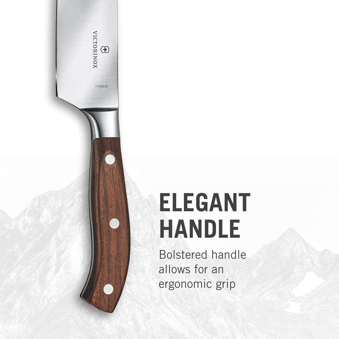 Victorinox Grand Maître, Profi Tranchiermesser, Extra Scharfe Klinge, gerader Schliff, 20 cm, Edler