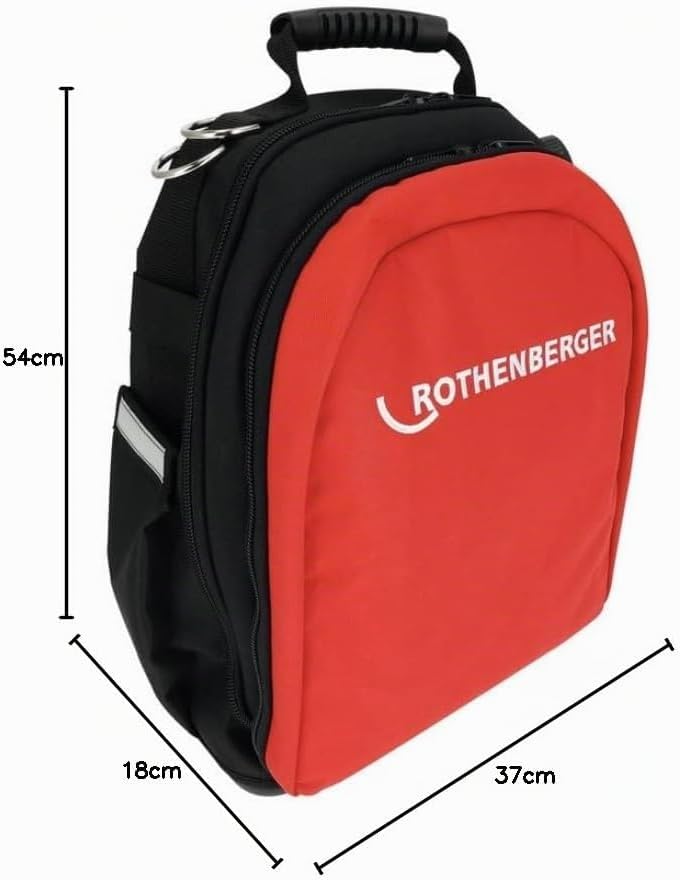 Rothenberger Profi-Werkzeugset 34-tlg. I Werkzeugrucksack für Heizung, Sanitär, Klima I mit Wasserpu