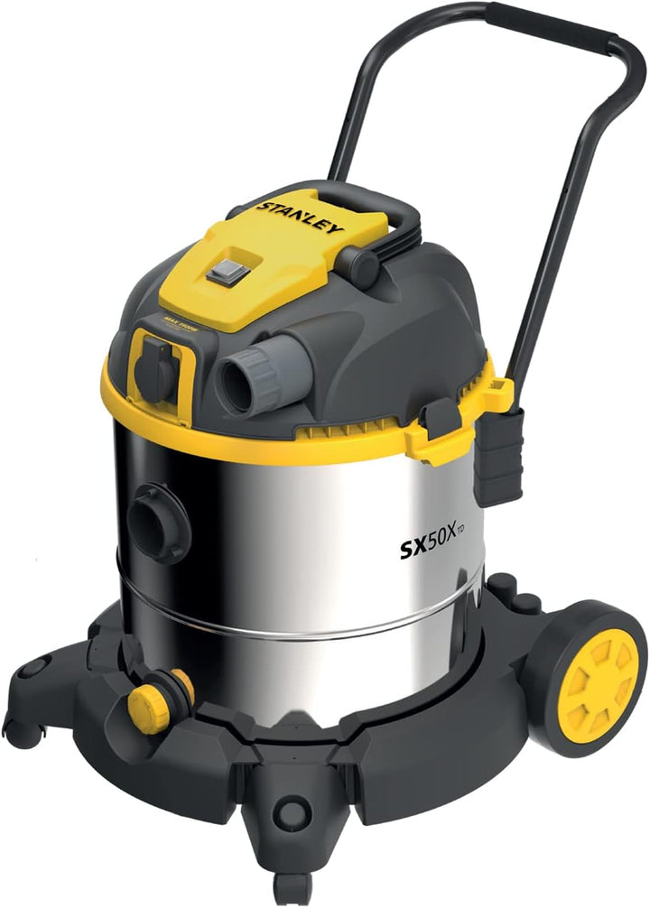 Stanley Nass und Trockensauger SXVC50XTDE (1600 W, 50 l) Steel 50 l - Power Tool Socket, Steel 50 l
