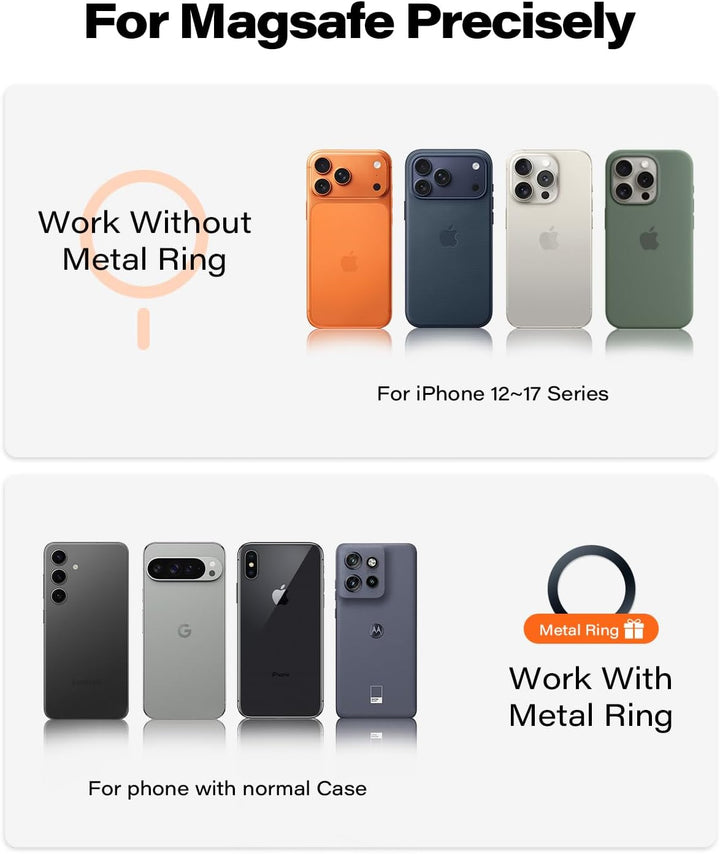 APPS2Car Mag-Safe Universal-Handyhalterung für iPhone, Samsung und alle 4-7-Zoll-Smartphones Flexibe