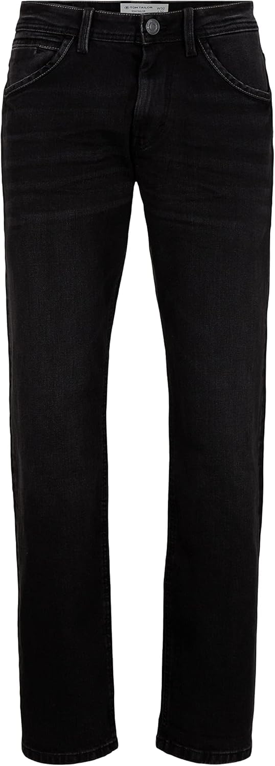 TOM TAILOR Herren Marvin Straight Jeans 29W / 30L 10258 - Overdyed Black Denim, 29W / 30L 10258 - Ov