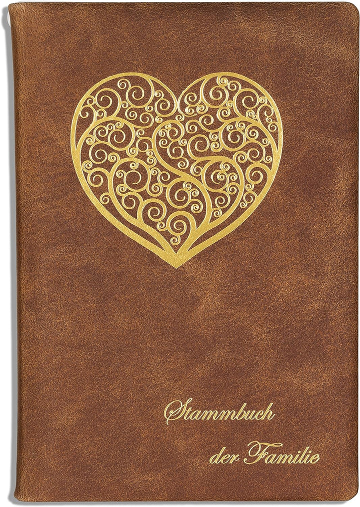 Stammbuch der Familie Larrons Leder Hochzeit Herz