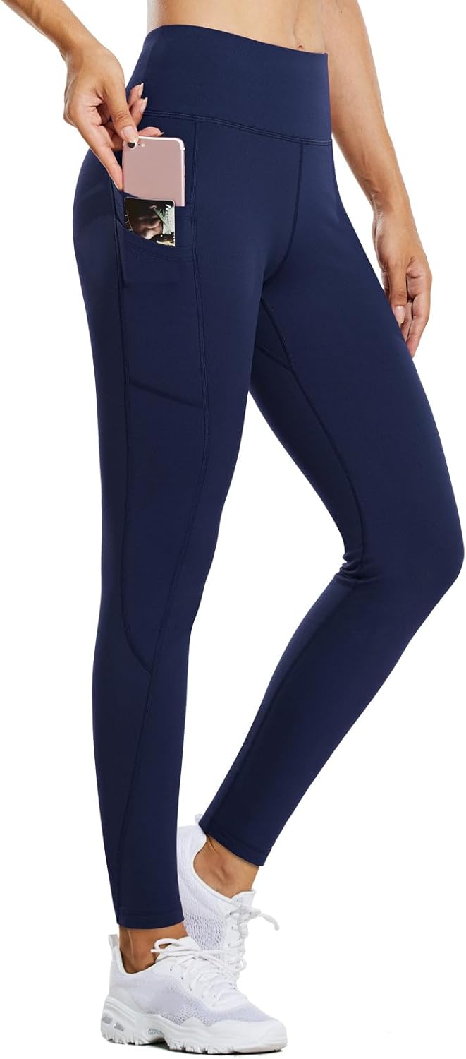 BALEAF Thermo Leggings Damen Winter Leggings high Waist Sportleggings mit Taschen Leggings yogahose