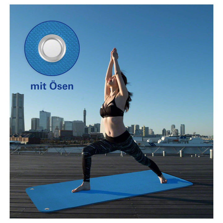 Pilates und Yogamatte inkl. Ösen Pilatesmatte Gymnastikmatte Sportmatte 180, 180