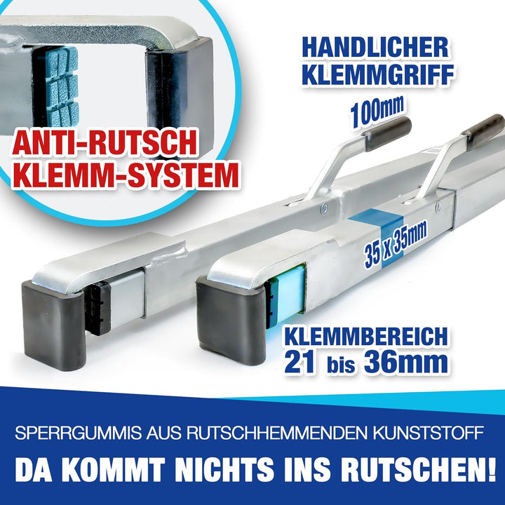 2 x Spannbrett, 1,92-2,72 m Zwischenwandverschluss Ladungssicherung und Transportsicherung für PKW L