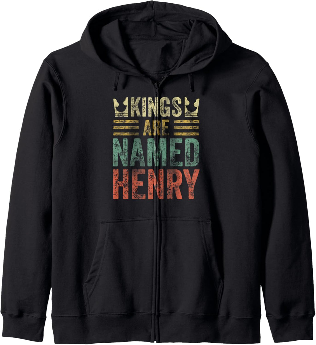 Lustiger personalisierter Name Shirt Kings Are Named Henry Kapuzenjacke