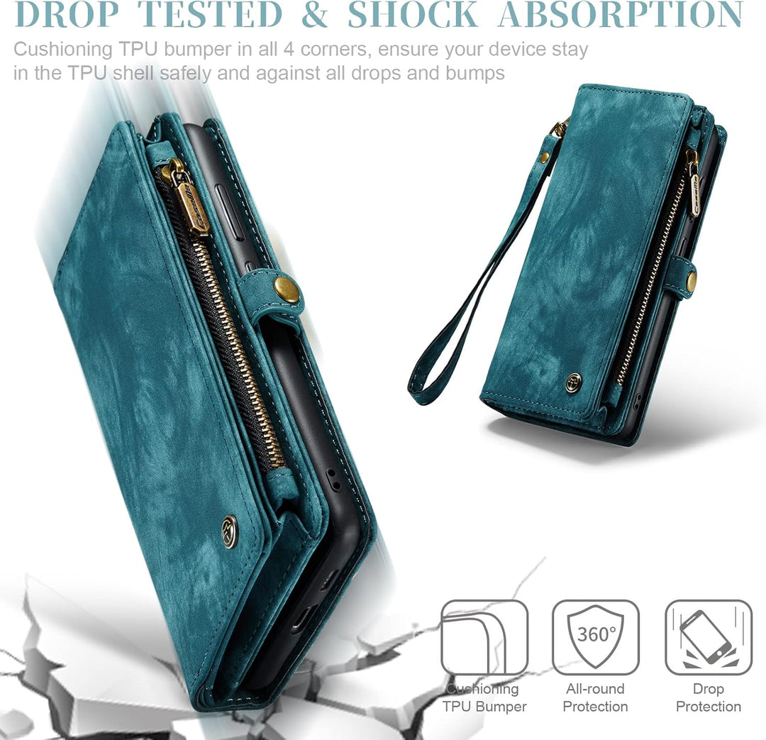 UFinetech Samsung S23 Plus Hülle, Stossfest Kartenfach Magnetisch Abnehmbare Tasche Samsung Galaxy S
