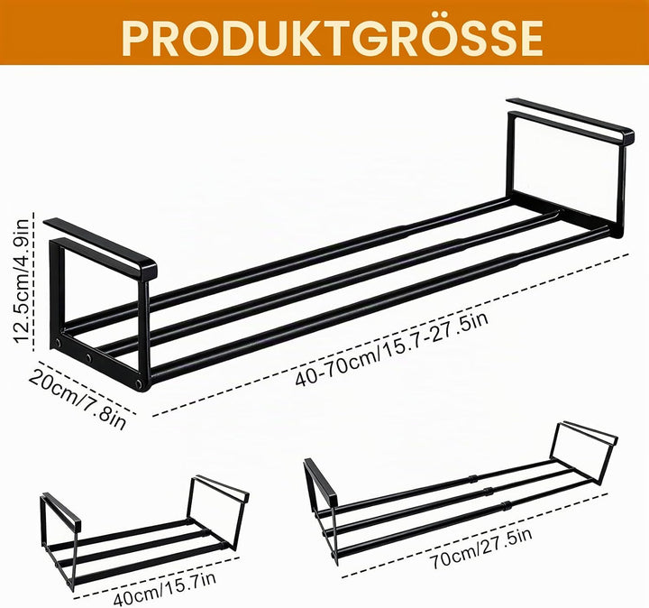 Hängendes Schuhregal Organizer Im Schrank, Erweiterbar Schrankregal, Verstellbarer 40-70cm, Schuhorg