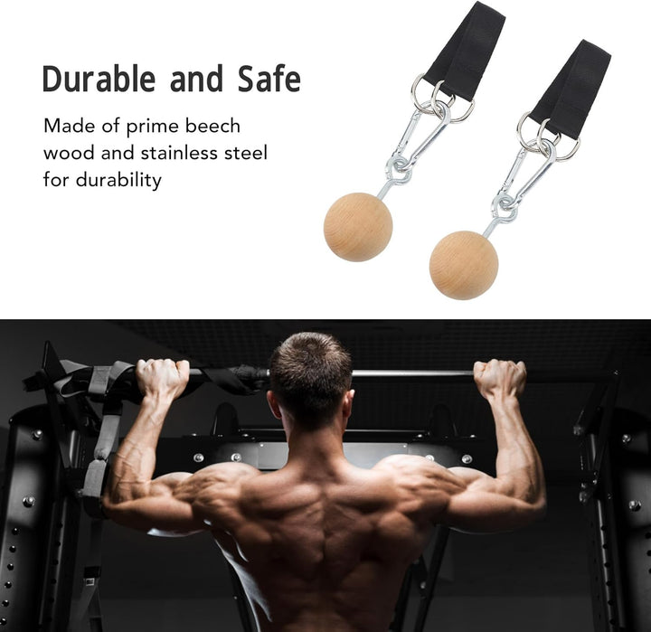 Holz Klimmzugbälle, rutschfeste Handgriffe, Krafttraining Geräte, Pull-Up Training für Fitness, Boul