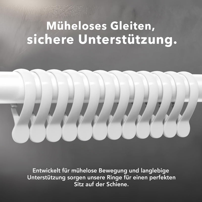 Erica – Duschvorhangstange in U-Form für Wandmontage ohne Deckenhalterung – 70x165x70 cm Duschstange
