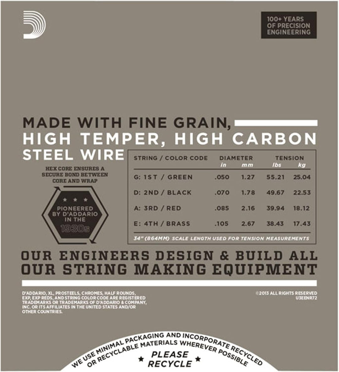 D'Addario E Bass Gitarrensaiten | Saiten E Bass | Bassgitarre Saiten | E Bass Strings | Bass Guitar