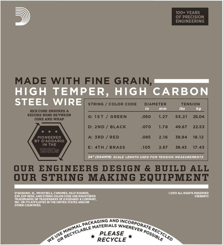D'Addario E Bass Gitarrensaiten | Saiten E Bass | Bassgitarre Saiten | E Bass Strings | Bass Guitar