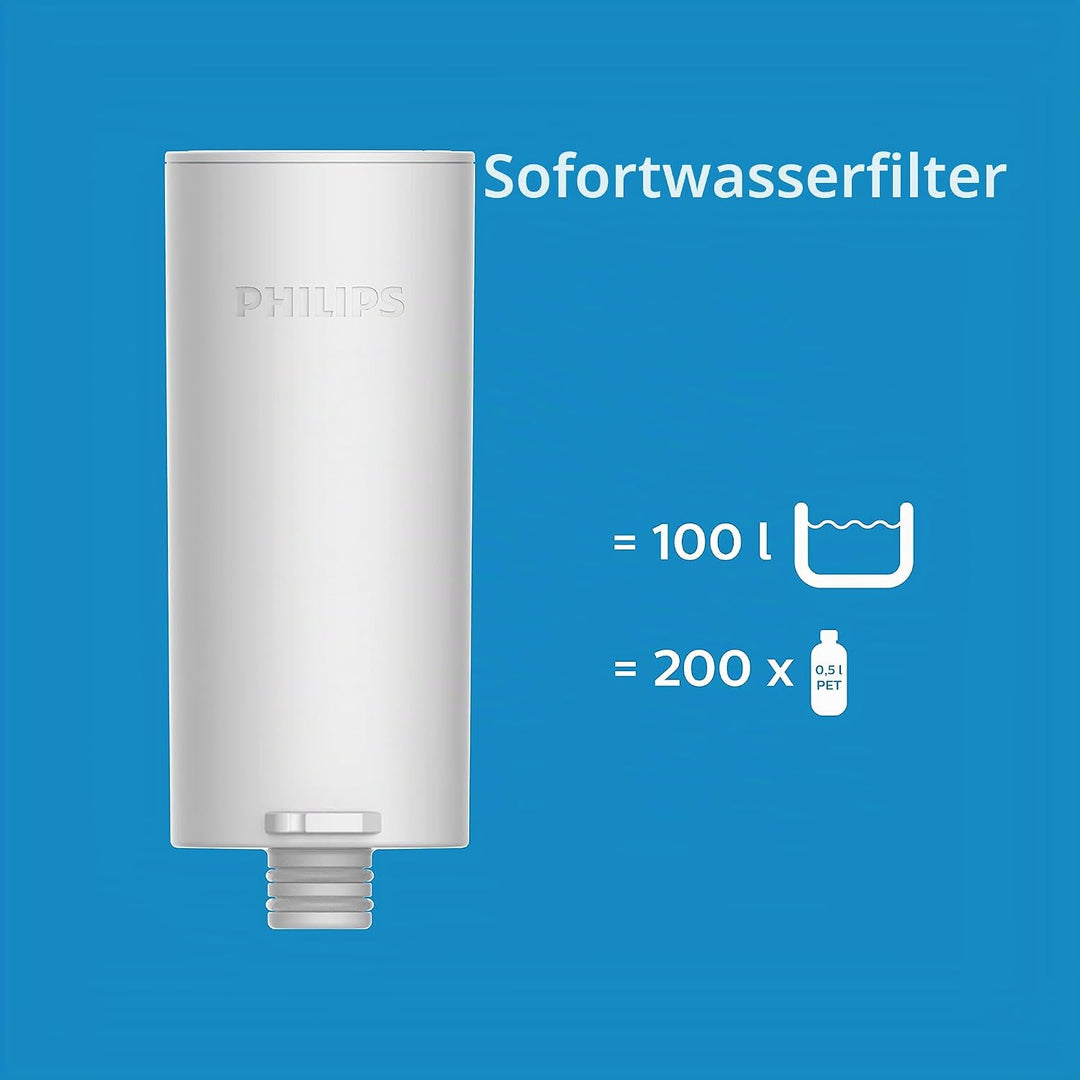 Philips Filterkaraffe Instant Water + 1 Filter im Lieferumfang enthalten, 3 l, wiederaufladbar über