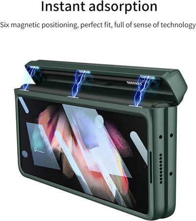 COQUE Galaxy Z Fold 3 Hülle, Shell-Membran Integriertes Scharnier All-Inclusive-Handyhülle mit verst