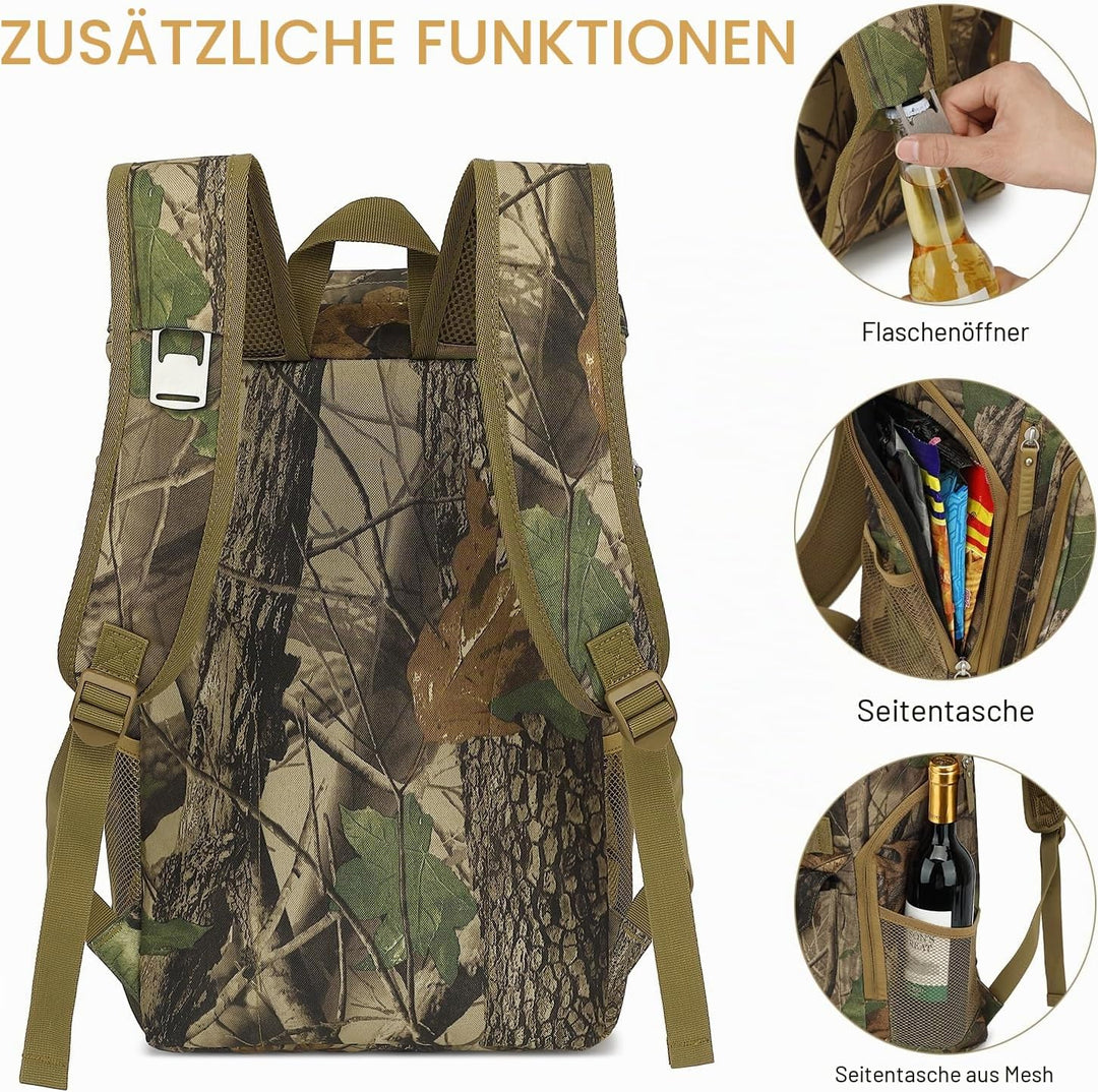 TUGUAN Kühlrucksack 30L Gross Kühltasche Picknickrucksack Isolierte Thermo Rucksack für Camping, Wan