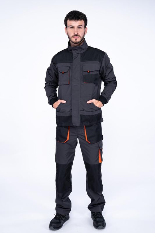 MAZALAT work wear Arbeitshose für Herren, mit Kniepolstertaschen, Arbeitshose, mehrere Taschen, gros