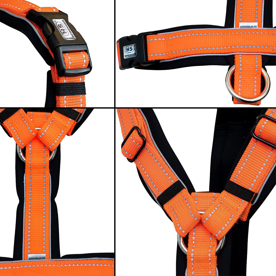 Sprenger Y-Geschirr reflektierend I gepolstert mit weichem strapazierfähigen Neopren I fellschonend