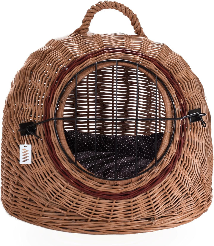Wiklinowy Świat - Weidenkorb Transportbox, Katzentransportbox, Transporttasche für Katze Hund - Trag