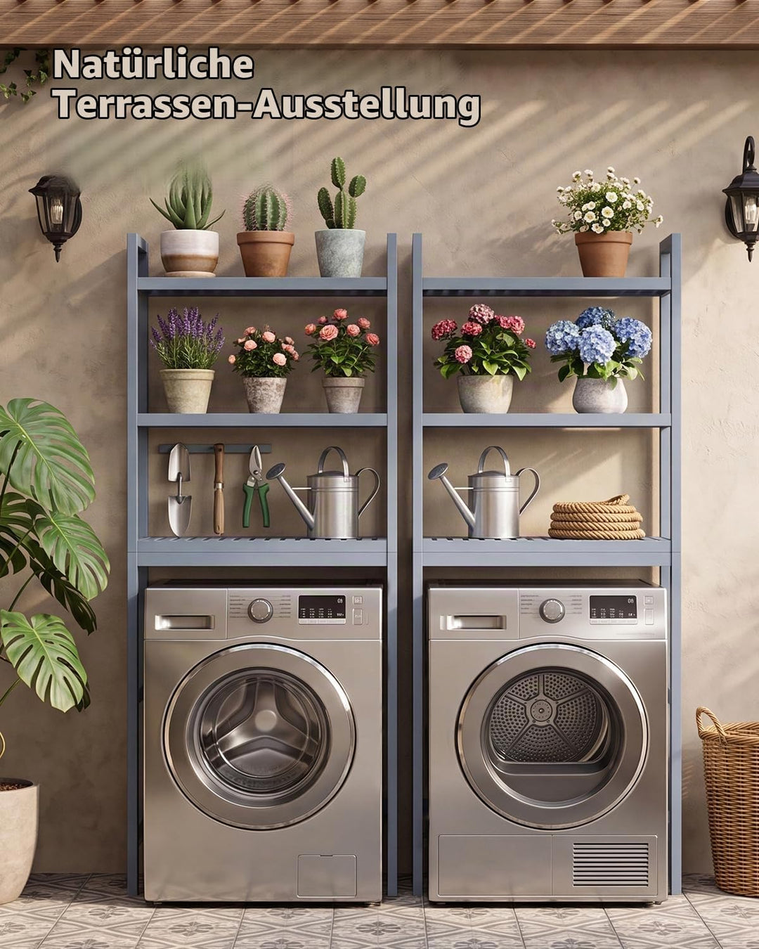SMIBUY Badezimmer-Aufbewahrungsregal, Bambus-Über-der-Toilette-Organizer-Rack, freistehender WC-Plat
