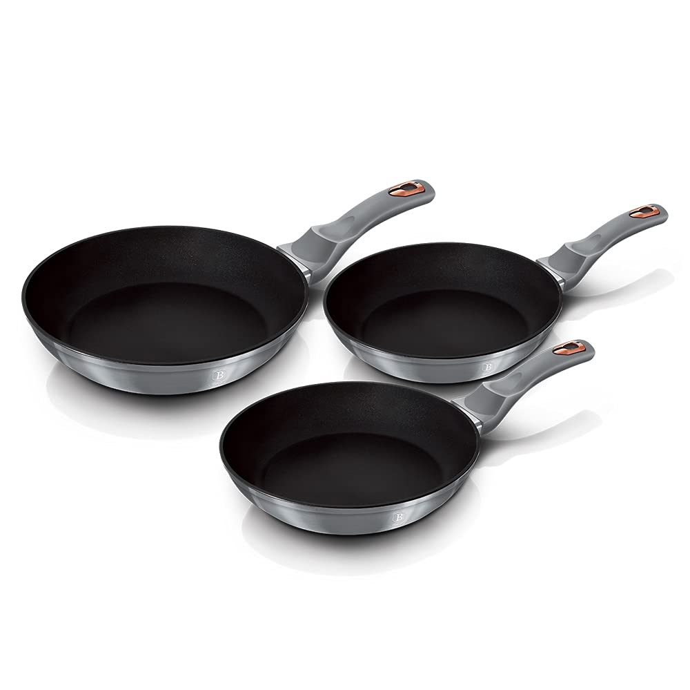 Bratpfannen-Set 3-teilig moonlight Schwarz, Schwarz