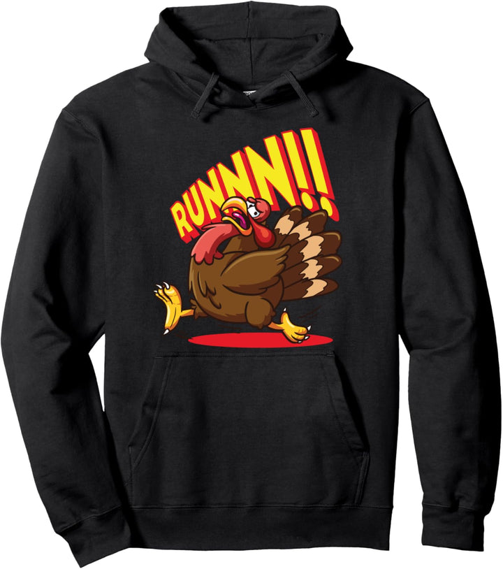 lustiges Truthahnlauf-Erntedankgeschenk Pullover Hoodie
