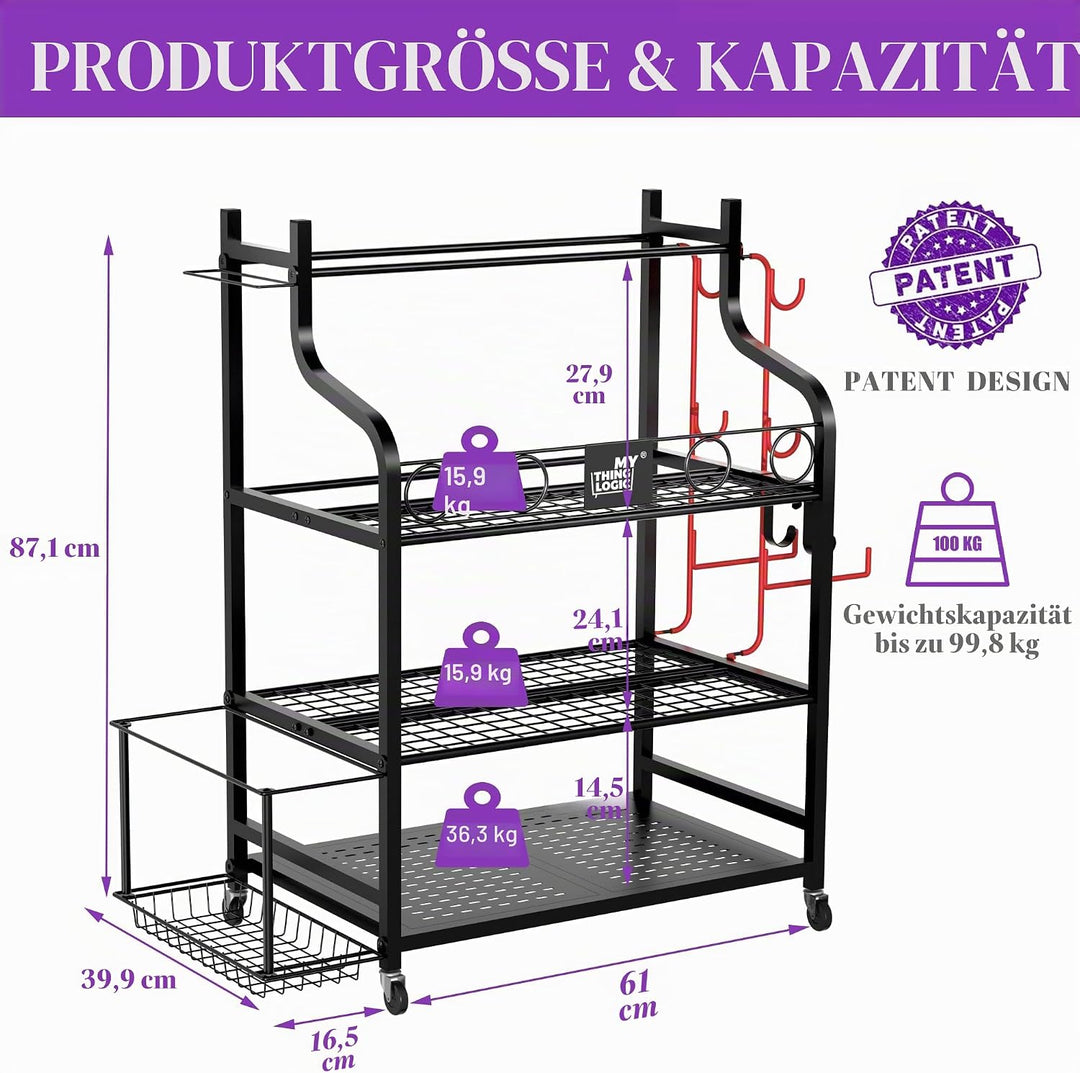 Mythinglogic Yoga Matte Regal, Yogamatte Organizer für Hanteln, Faszienrolle, Kettlebell und Yoga Bl