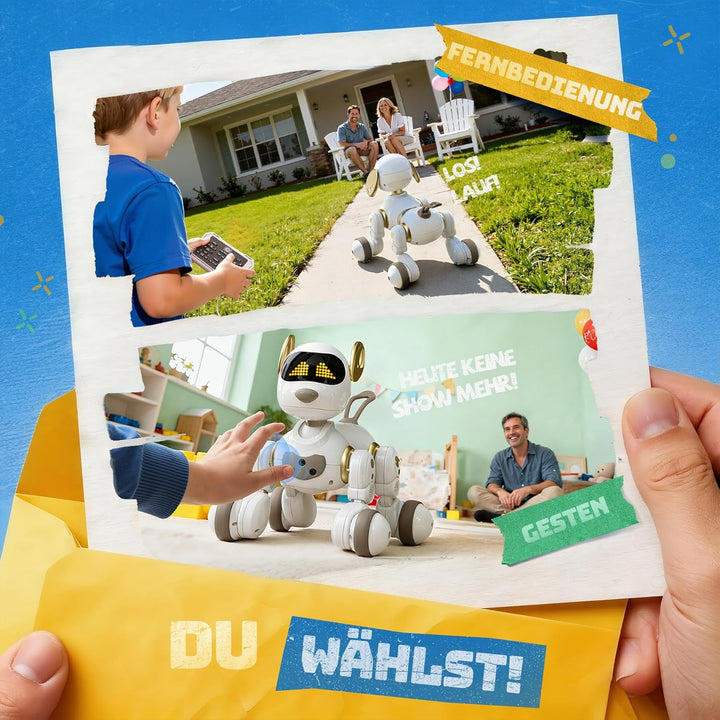 Ruko 18011 Roboter Hund Weiss &amp; Schwarz