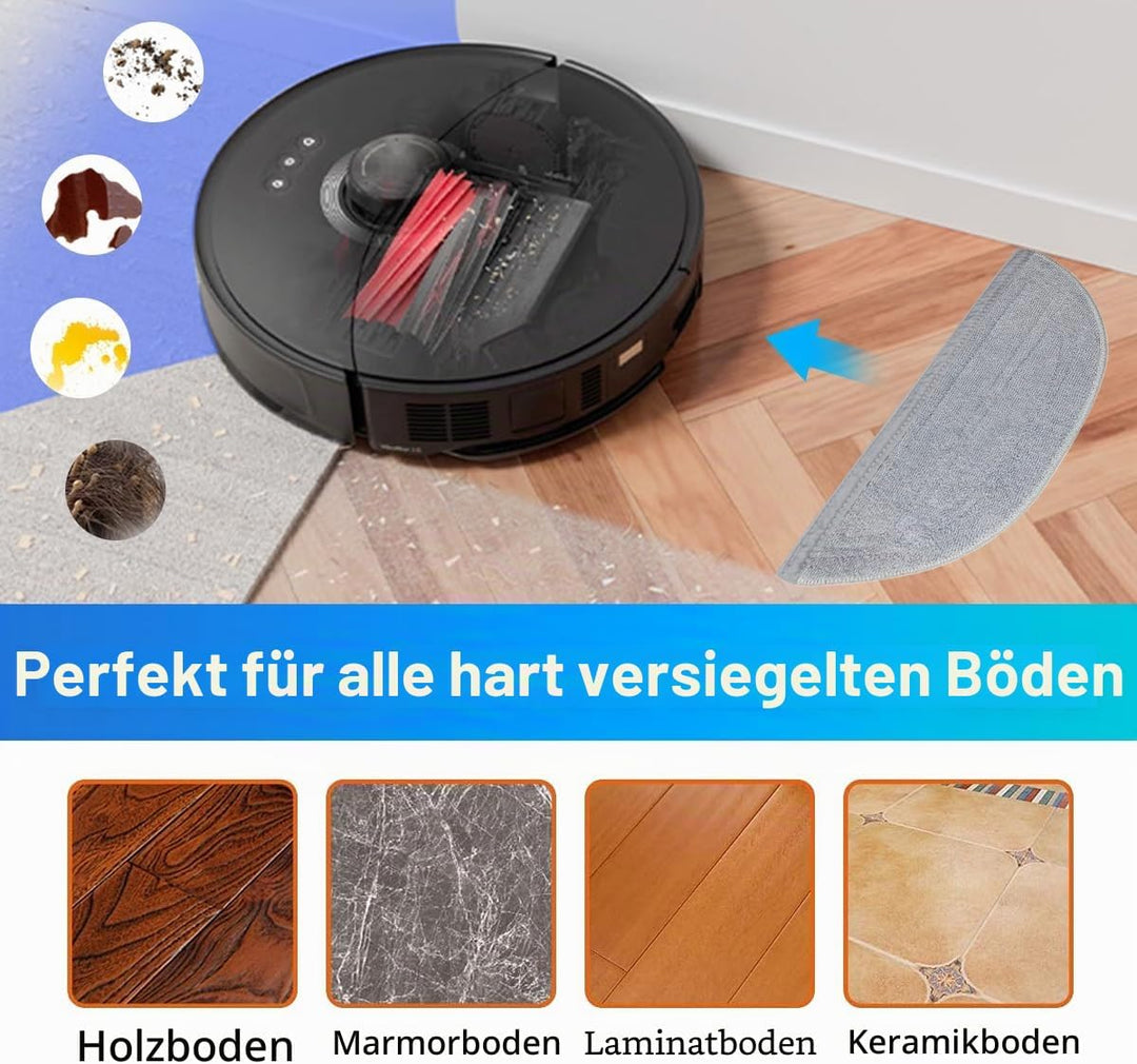 HomeTimes Ersatzteile für Roborock S8 MaxV Ultra Saugroboter Zubehör mit 2 Gummibürsten 2 HEPA-Filte