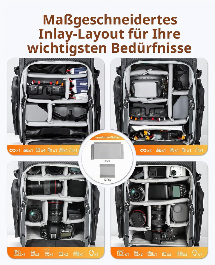 FPV Drohnen Rucksack-Professionelle Wasserdichte Umhängetasche für FPV Racing Quadcopter/FPV-Brille/