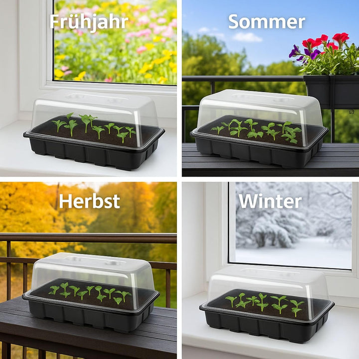 Weedness Gewächshaus Grow 39 x 59 x 21 cm - Grow Anbau Indoor &amp; Outdoor Tomaten Anzucht Mini Zimmer
