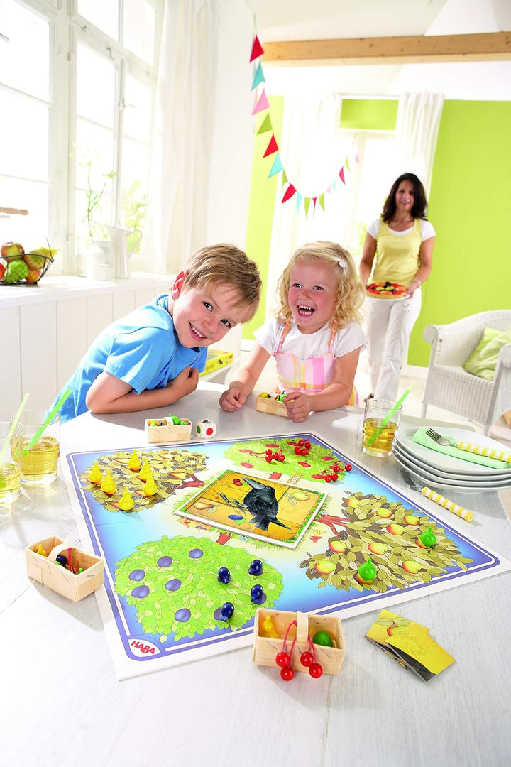 HABA 3403 Der Frucht Cuervo Teo tischset Kinder, Mehrfarbig, Talla única Brettspiel, Brettspiel